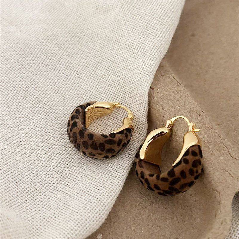 椭圆豹纹植绒耳环耳圈女复古气质百搭高级感耳饰2026年秋冬新款,饰品/流行首饰/时尚饰品新,耳环,淘宝优惠券,粉丝福利购,淘宝优惠卷