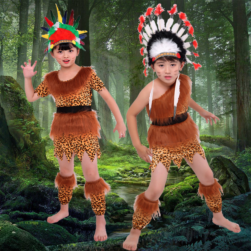 儿童野人演出服幼儿非洲鼓表演服
