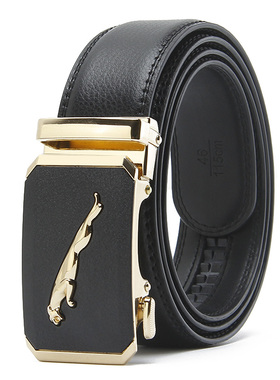 男士真牛皮皮带春季新款休闲百搭腰带中青年自动扣商务裤带R967J
