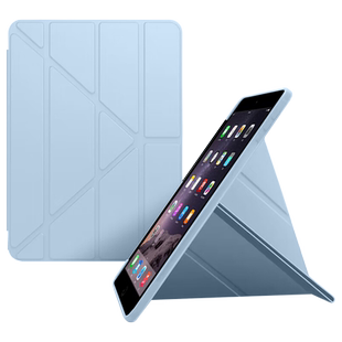 确动适用于iPad Air2保护套新款9.7英寸Y折液态硅胶iPadAir1代平板电脑苹果A1566智能休眠A1474防弯磁吸防摔