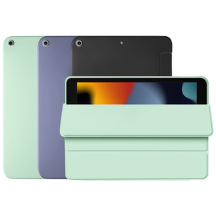 确动适用于iPad 2021保护套新款10.2英寸液态防摔磁吸软壳苹果ipad第9代平板电脑A2602轻薄A2603三折硅胶套