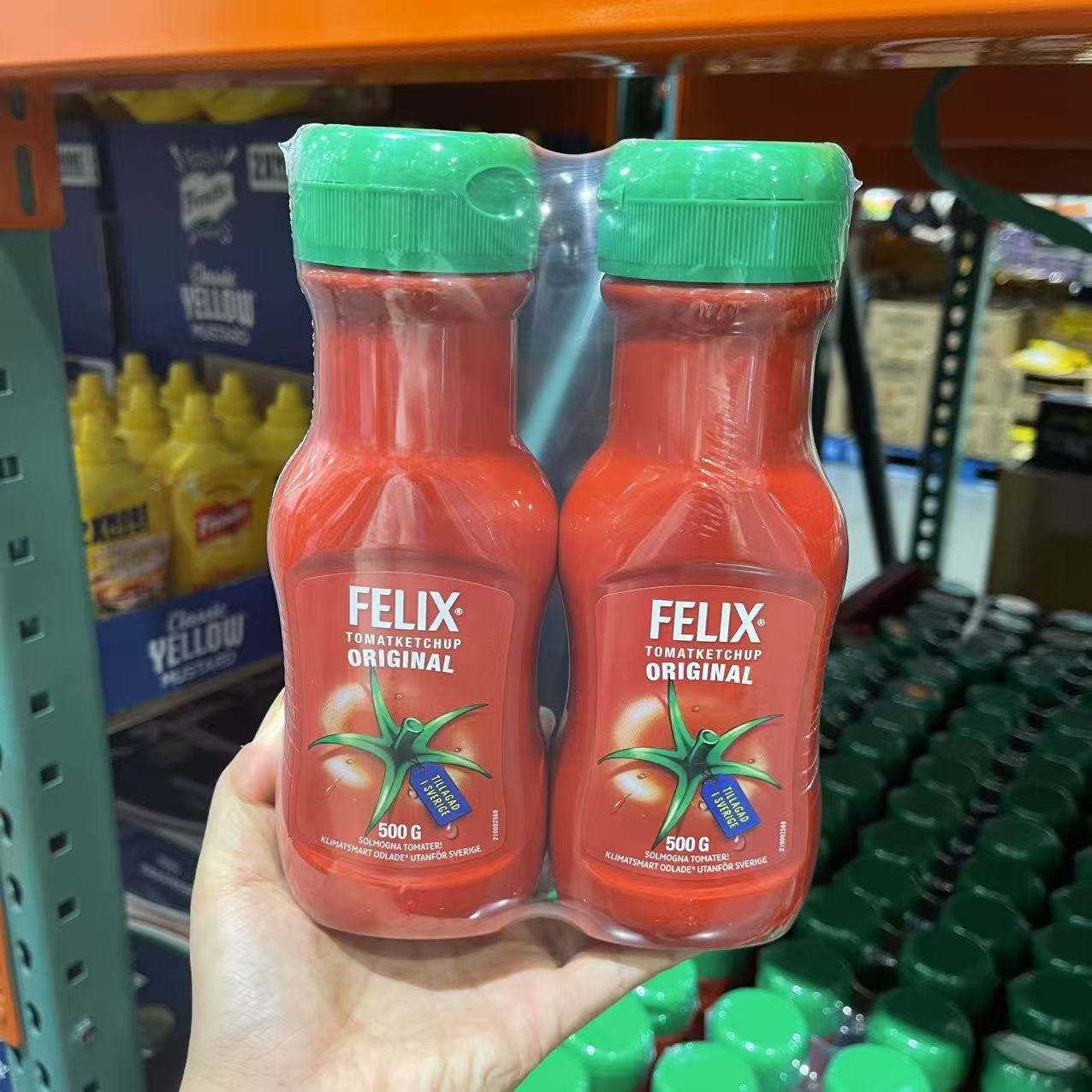 进口FELIX菲力斯原味番茄沙司0脂肪番茄酱500g 开市客代购costco