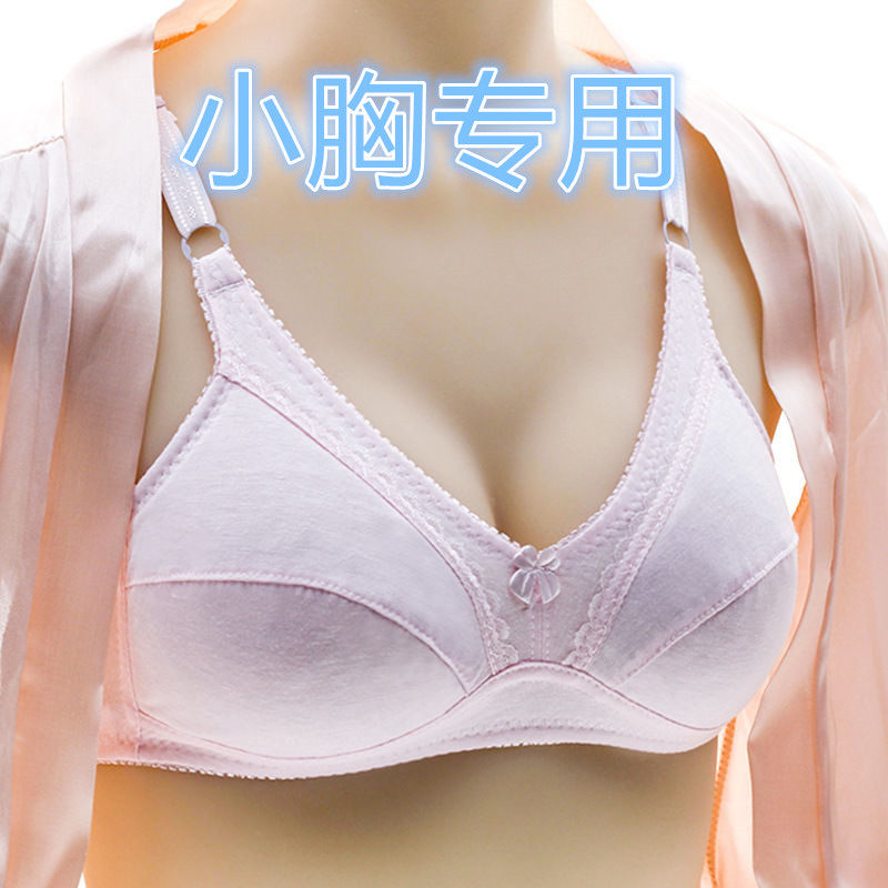 老式纯棉棉布文胸中老年人无钢圈无海绵大码妈妈胸罩薄款透气夏