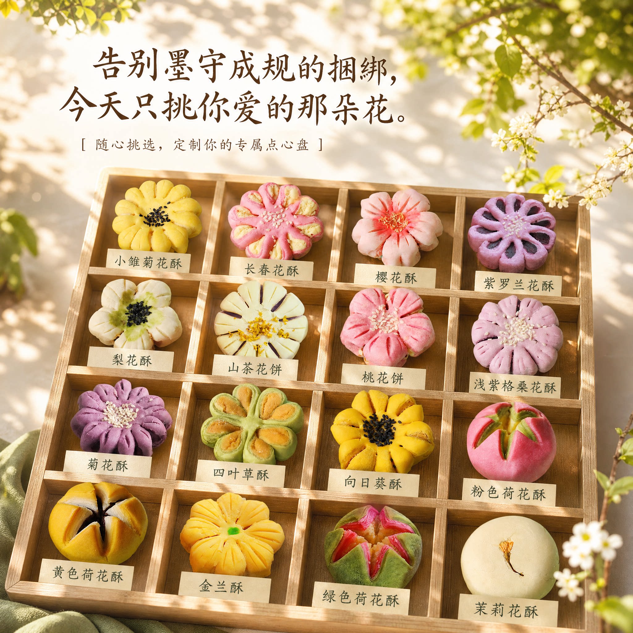 樱花酥中式糕点特产伴手礼鲜花饼苏州特色小吃酥皮茶点心手工零食