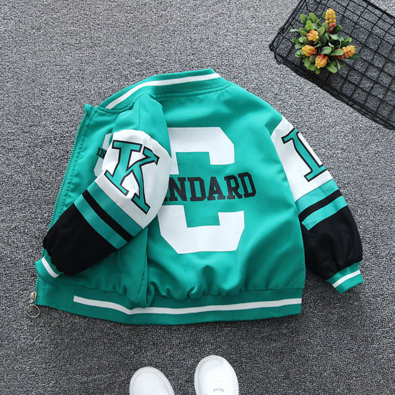 男童春装外套2026新款薄款冲锋衣棒球服炸街潮童装秋痞帅中大童