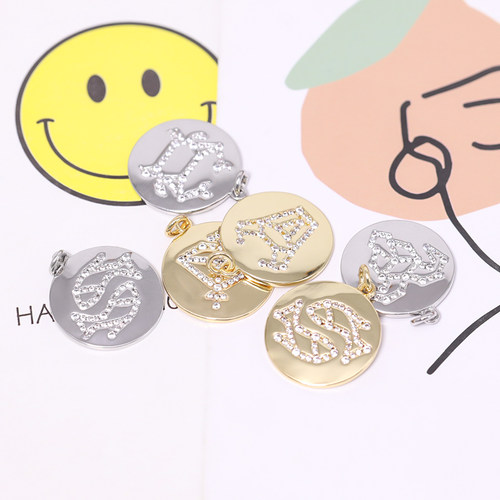 星座圆牌挂坠编绳项链饰品配件