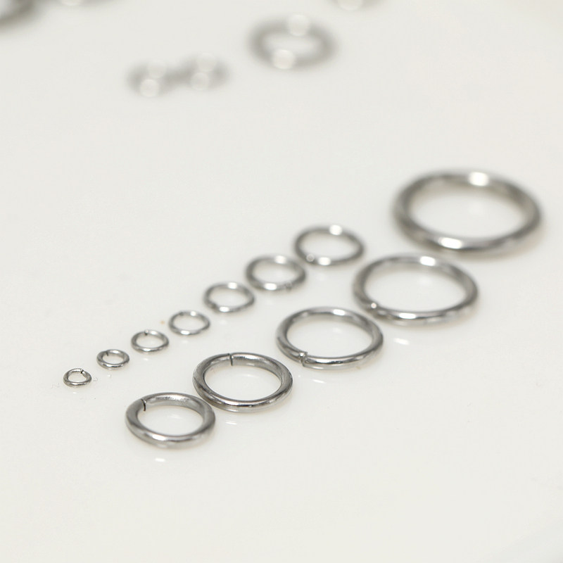diy饰品配件手工手链材料 不锈钢钛钢开口圈闭口圈c圈圆环连接圈