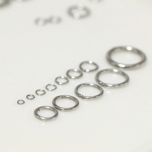 diy饰品配件手工手链材料 不锈钢钛钢开口圈闭口圈C圈圆环连接圈