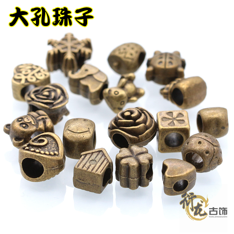 diy饰品复古大孔珠