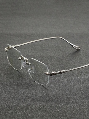 防蓝光时尚眼镜男女士时尚超轻防蓝光抗疲劳眼镜钻石切边高清无框