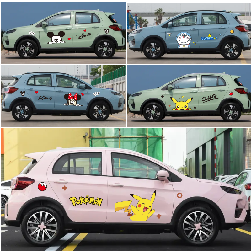 云度新能源汽车贴纸云兔卡通