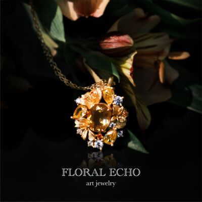 映华留光|芙音 原创六出花项链925银天然黄晶 轻奢项链女小众设计