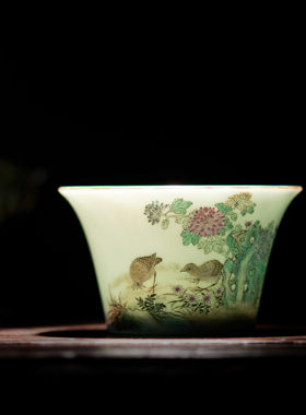 景德镇陶瓷器子母马蹄杯功夫茶具