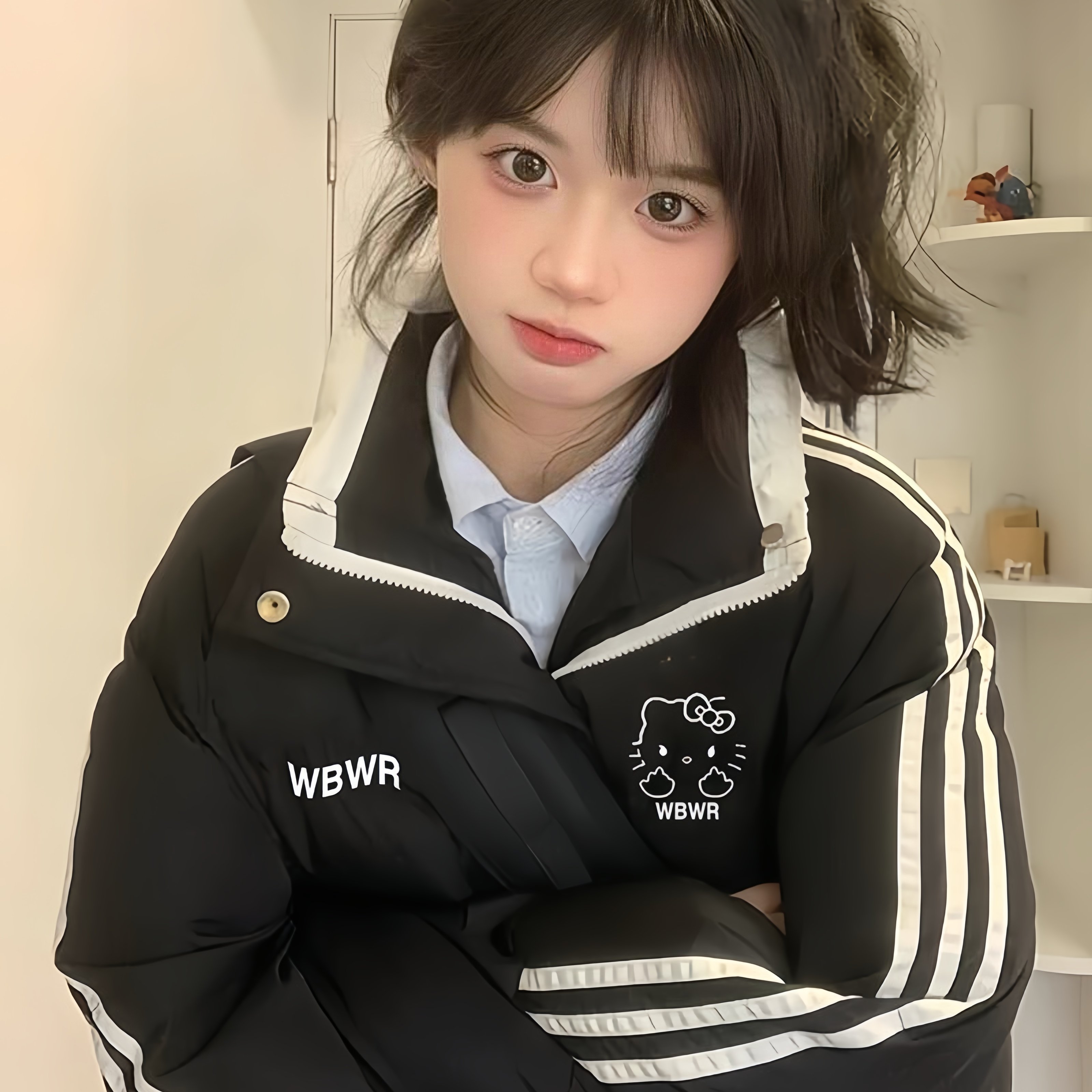 美式卡通立领加厚保暖女棉服