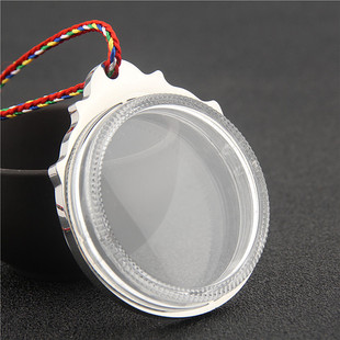 亚克力大容量圆形透明擦擦盒子外壳嘎乌盒吊坠挂件可打开装小唐卡