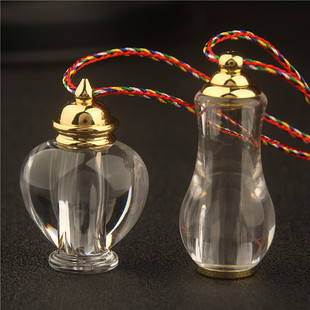 大容量防水空心观音瓶吊坠可打开装救心丸甘露丸项链挂脖子男士女