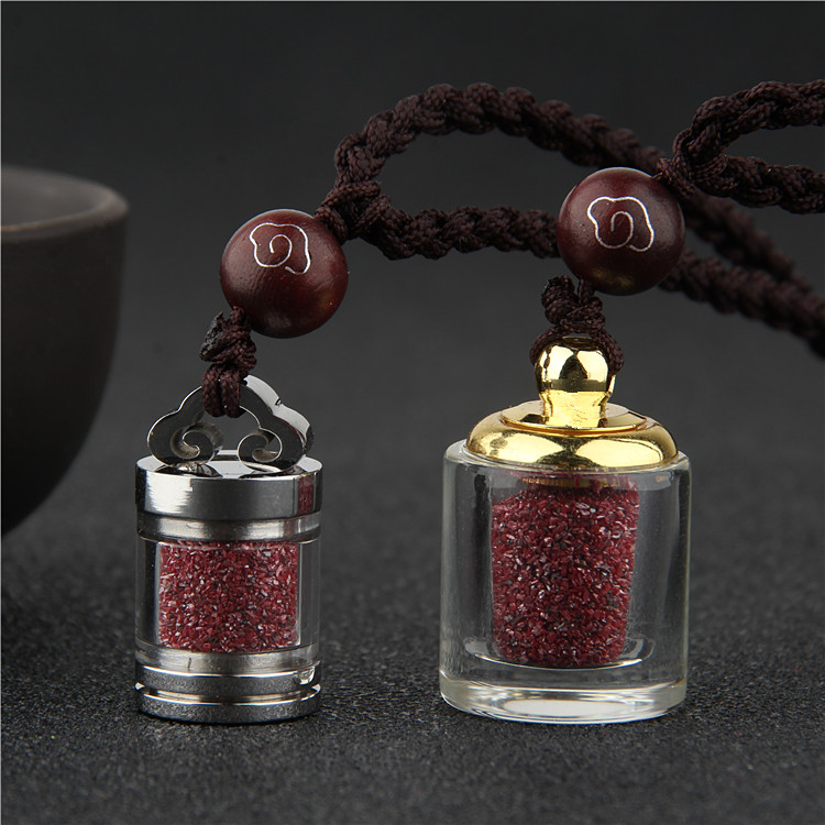 天然朱砂颗粒吊坠紫金砂吊坠挂件透明嘎乌盒项链随身男女宝宝平安