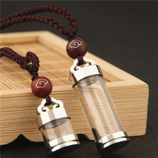 透明空心可打开悟空嘎乌盒吊坠项链小宝瓶挂件随身男女饰品装朱砂