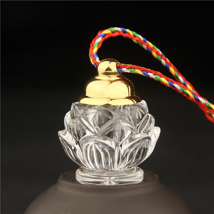 透明亚克力空心莲花座瓶舍利塔嘎乌盒吊坠项链可打开装朱砂甘露丸