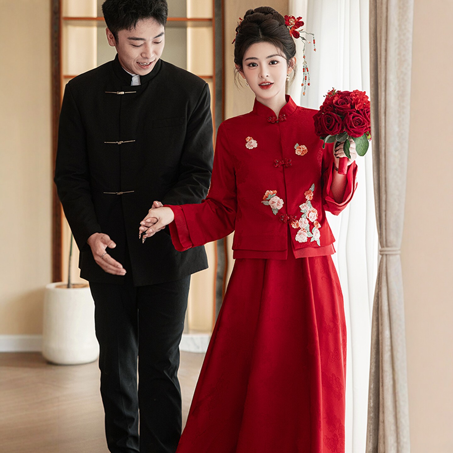 海棠记中式敬酒服新娘结婚秀禾服