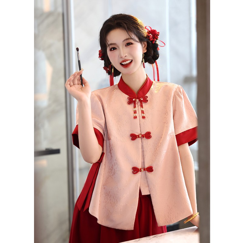 海棠记新中式敬酒服大码胖mm订婚礼服女绝美孕妇秀禾服新娘结婚回