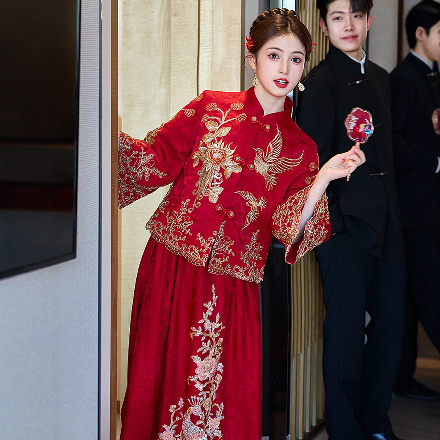 海棠记孕妇敬酒服新娘款中式秀禾