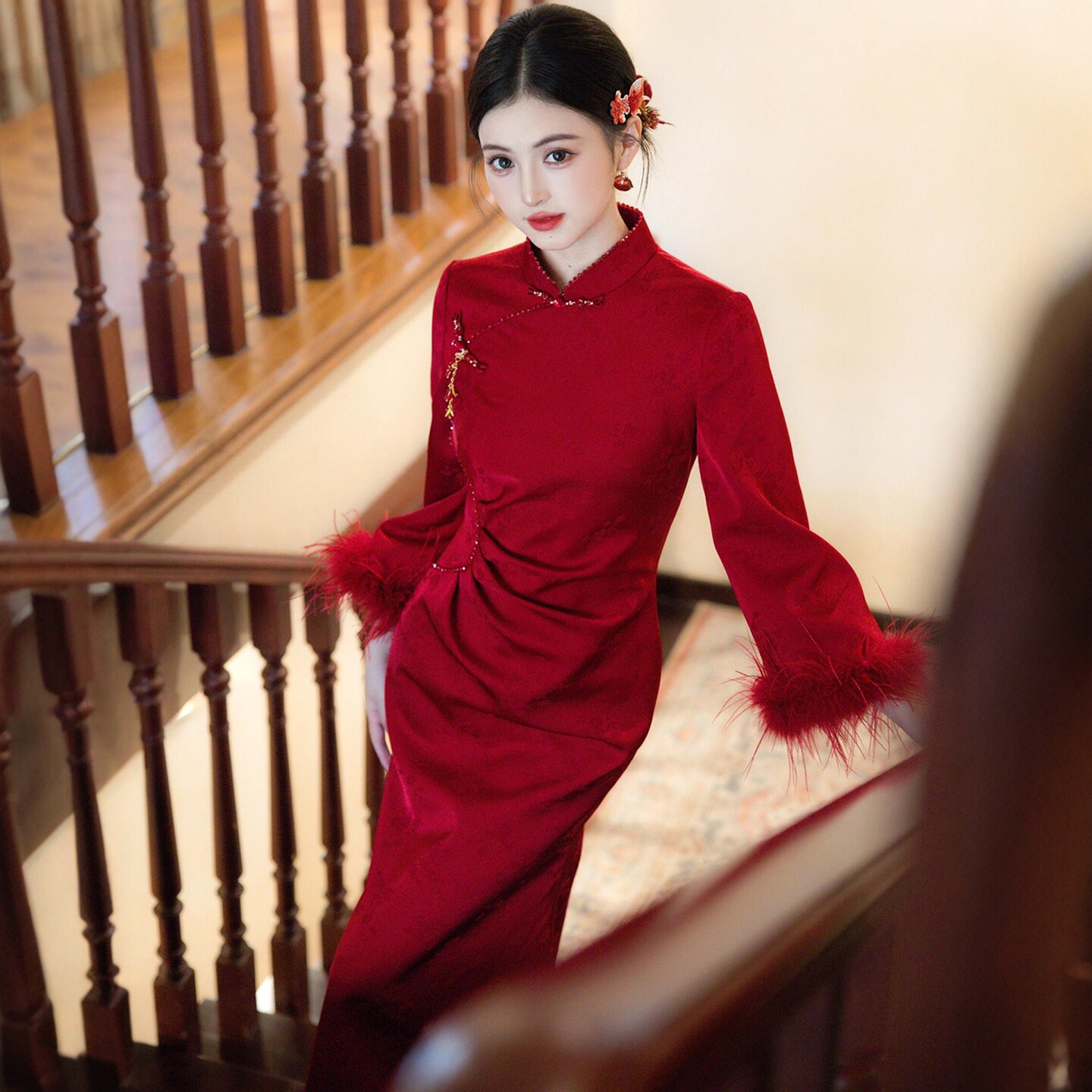 海棠记敬酒服新娘新款新中式旗袍裙女高级感订婚礼服回门便装小个