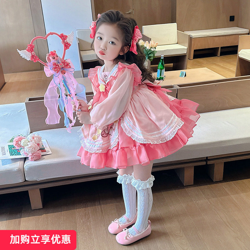 女童春秋款甜美洛丽塔公主连衣裙图片