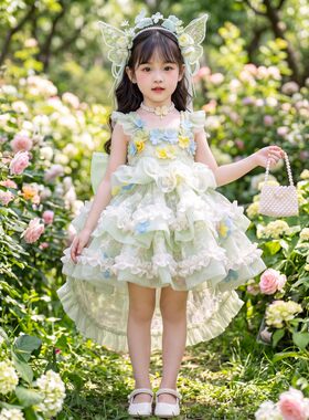 女童洛丽塔蛋糕蓬蓬公主裙新款