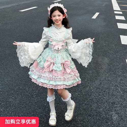 女童春秋季女童连衣裙甜美连衣裙