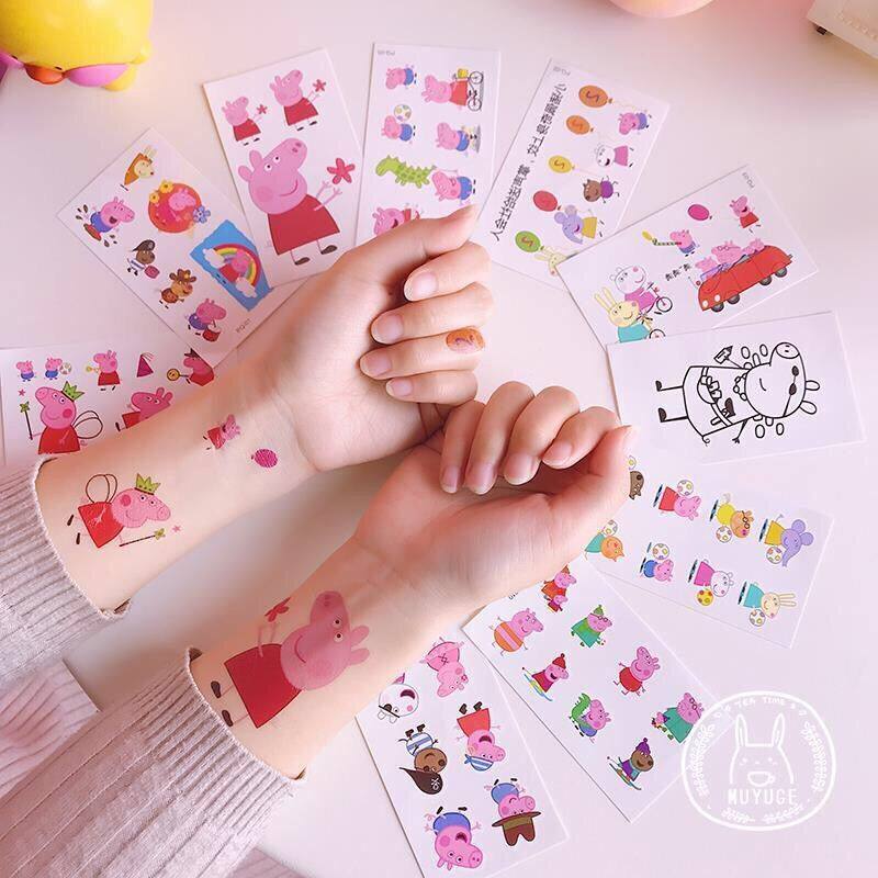 儿童防水纹身贴手臂卡通水印贴男孩女孩贴画宝宝安全无毒纹身贴纸