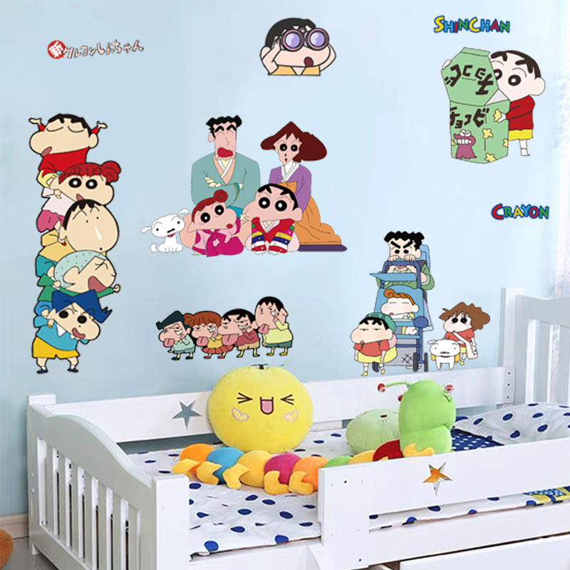 海报墙贴纸蜡笔小新动漫自粘贴纸宿舍装饰壁纸防水可移除玻璃贴画,家居饰品,软装墙贴,淘宝优惠券,粉丝福利购,淘宝优惠卷