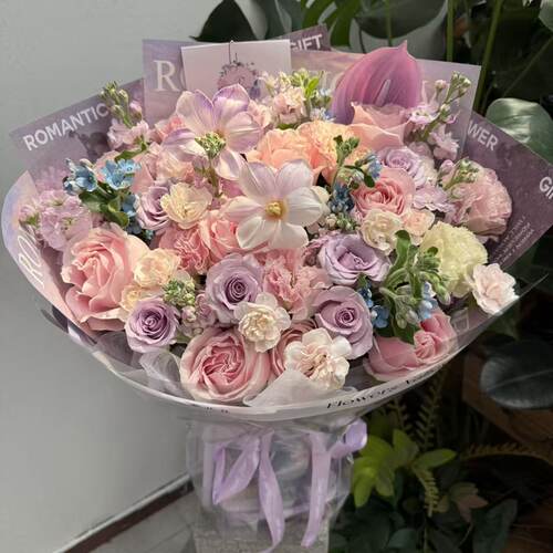 母亲节荔枝玫瑰混搭花束北京