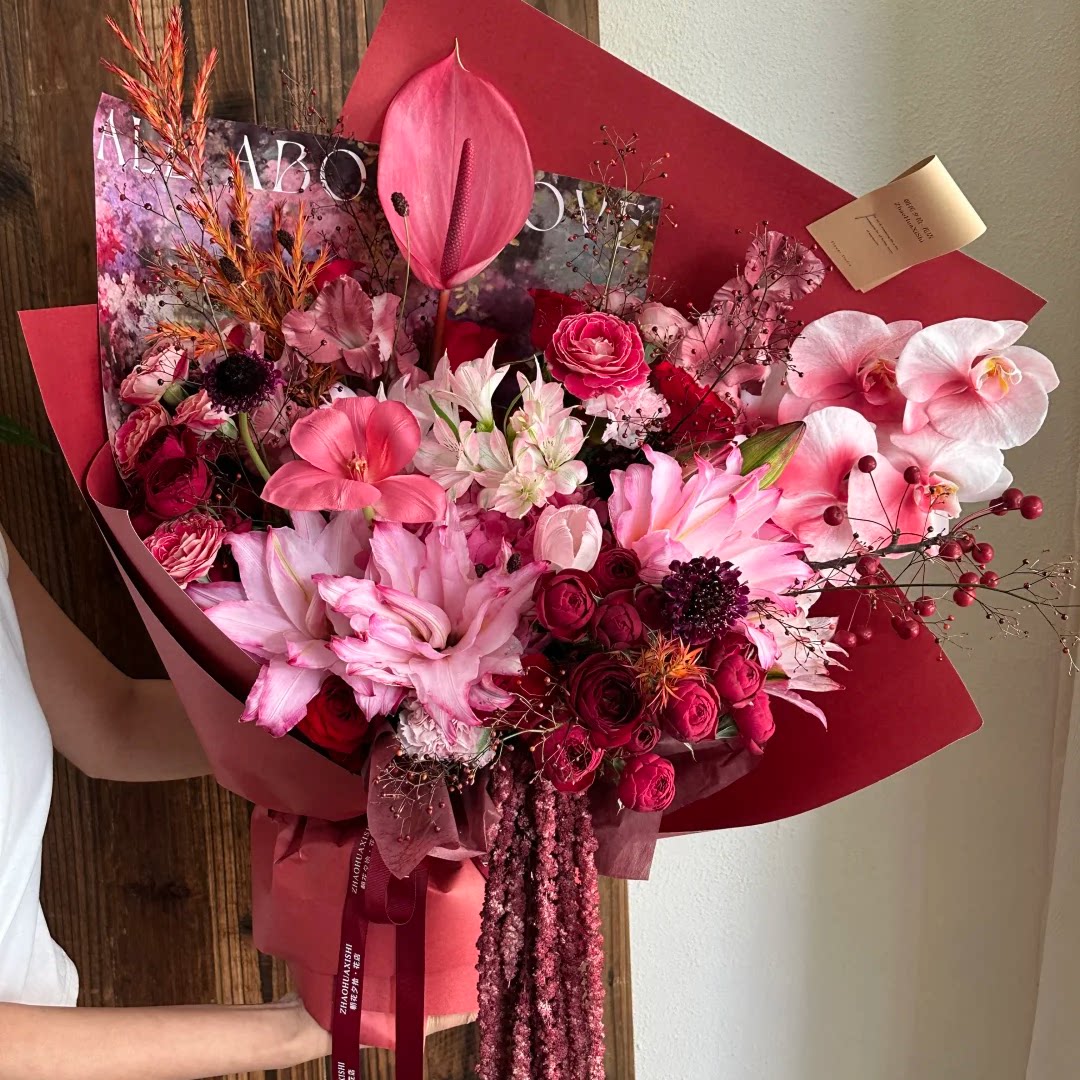 送长辈妈妈领导生日祝寿退休乔迁花束闪购红色北京天津订婚鲜花