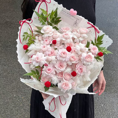 新年花束仙子之吻元旦鲜花送女友生日送老婆花北京天津同城送花