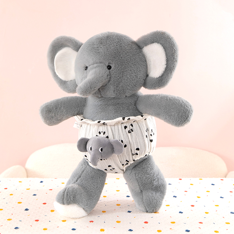 会跑步的大象玩偶睡觉抱女孩陪睡娃娃毛绒安抚公仔生日礼物女跑跑