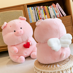 可爱抱爱心猪毛绒玩具小猪公仔玩偶大号情人节娃娃软抱枕儿童女孩