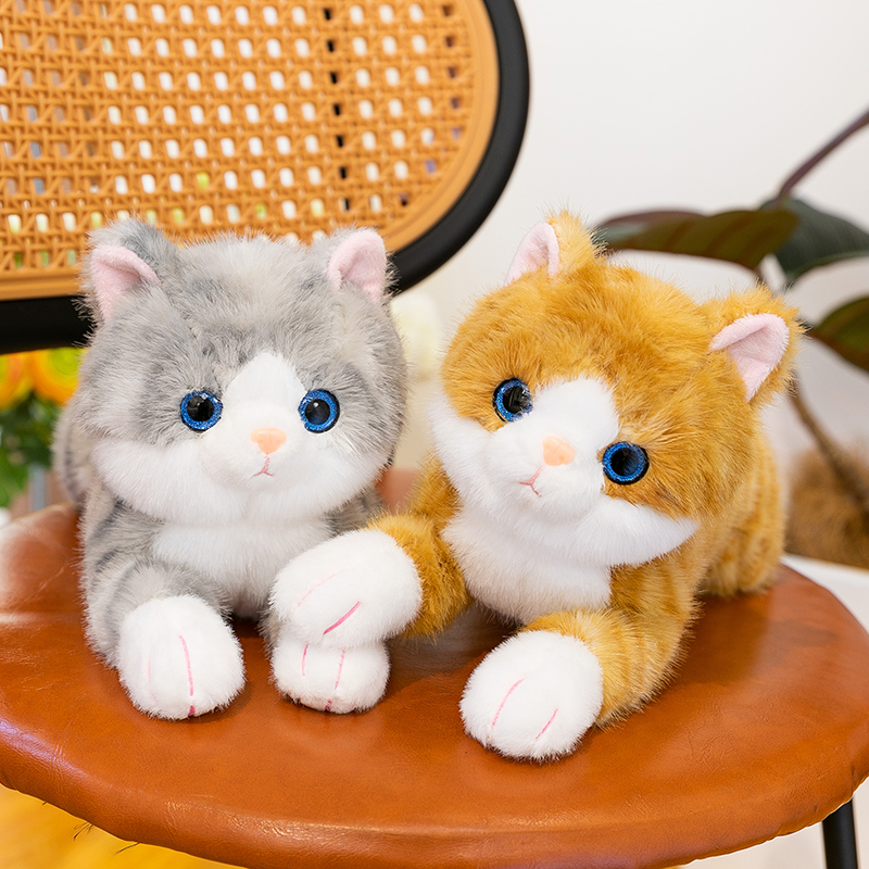 仿真趴姿猫咪布娃娃玩偶儿童陪睡公仔枕头可爱猫猫礼物女毛绒玩具