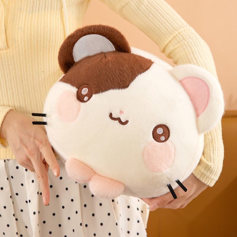 可爱趴趴小老鼠毛绒玩具超软布娃娃球形玩偶抱枕公仔睡觉床上枕头