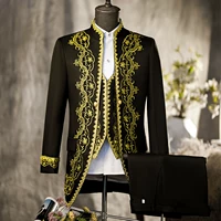 Black jacket, vest, trousers