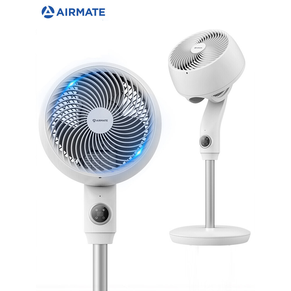艾美特空气循环扇落地涡轮对流式家用台立式遥控预约负离子电风扇