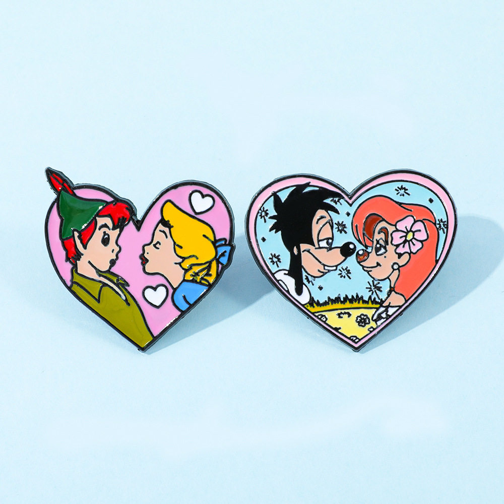 欧美影视卡通人物金属徽章爱心造型小狗情侣合金胸针配饰别针装饰,饰品/流行首饰/时尚饰品新,胸针,淘宝优惠券,粉丝福利购,淘宝优惠卷