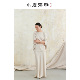 上衣小鱼尾半裙套装 小鹿弥雅 气质清冷感蝙蝠袖 系列新中式 流光