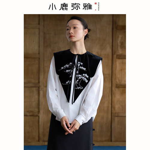 小鹿弥雅新中式短款聚酯纤维