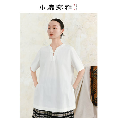 小鹿弥雅《观自在》系列短袖衬衫