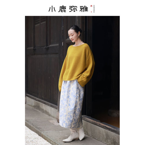 小鹿弥雅金丝羊绒羊毛毛衣宽松显瘦毛衣秋冬