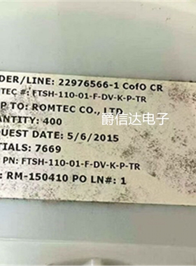 FTSH-110-01-F-DV-K-P-TR FTSH11001FDVKPTR 连接器SMD原装