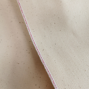 新疆棉白胚色13oz赤耳丹宁牛仔面料可DIY牛仔裤夹克衬衫背包