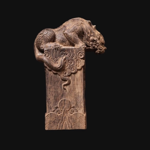 越南沉香木雕吸水兽摆件吸财兽龙子之一石柱庭院瑞兽雅室装饰礼品