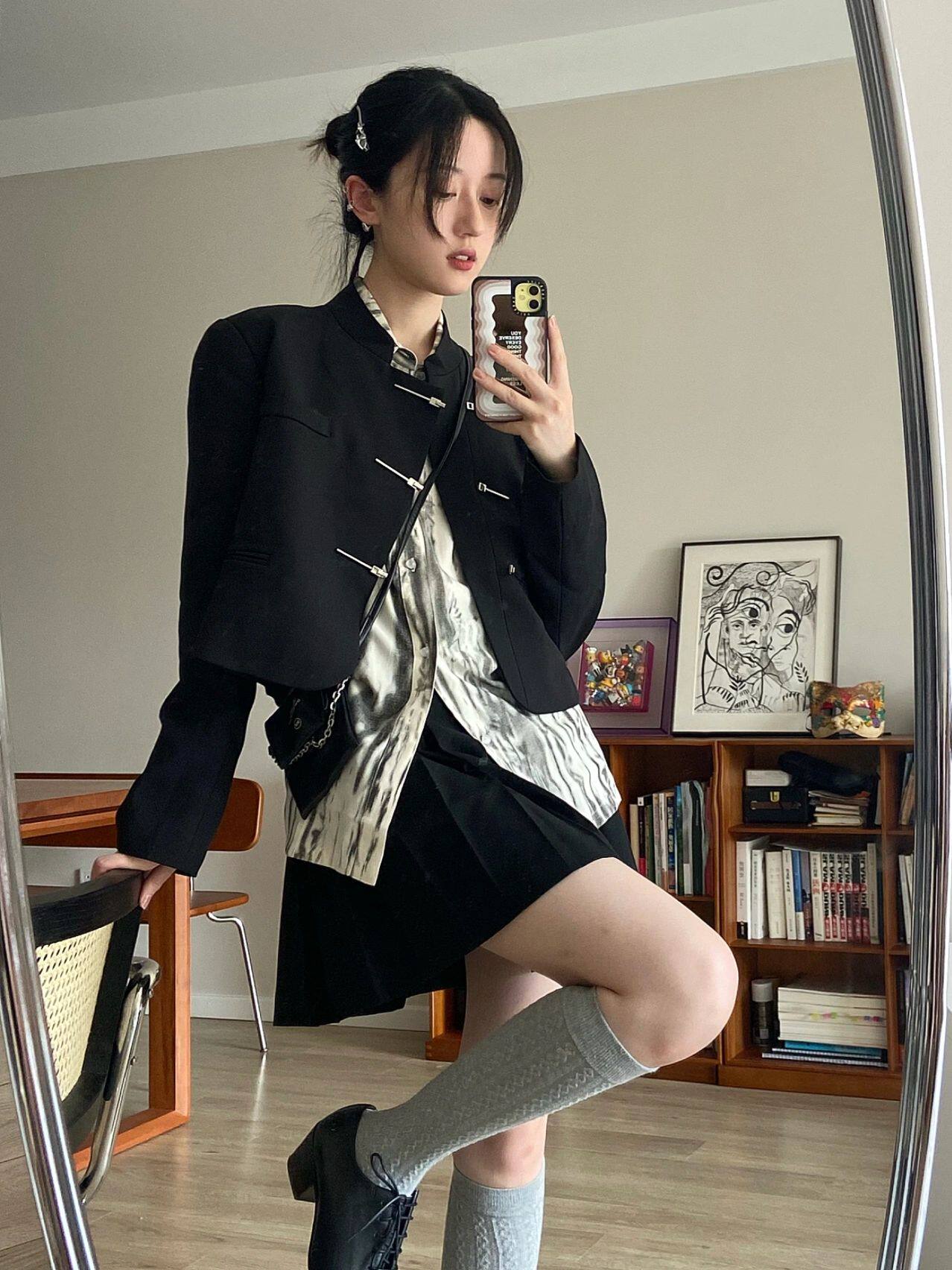 改良新中式套装裙女秋季新款汉元素西装上衣搭配百褶裙气质一整套